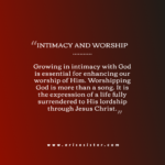 INTIMACY AND WORSHIP
